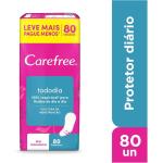 Protetor Diário Todo Dia Carefree Sem Perfume 80 unidades