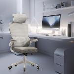 Cadeira de Escritório Design Ergonômico com Suporte Lombar Independente Malha Respirável e Encosto de Cabeça Ajustável Frete Grátis