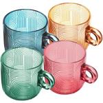 WOLFF - Conjunto 4 Xícaras de Vidro Frankfurt Colorido 100ml Frete Grátis