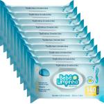 Kit 1400 Toalhas Umedecidas Bebê Limpinho Premium 10 unidades