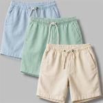 Kit Kit 3 Shorts Masculino Bermuda Linho Verão R$ 64,31