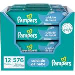 Kit Lenço Umedecido para Limpeza Pampers - Cuidado do Bebê - 12 Pacotes