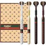 Oralgos Escova De Dente 3 Lados, Kit Com 4 Unidades, Design De Limpeza Tripla, Cerdas Super Macias E Densas, Escova Adulto, Embalagem Premium Para Presente, Ideal Para Gengivas Sensíveis, Para Uso Em Família Ou Para Presentear