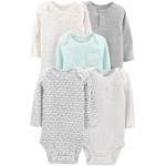Body Pacote Com 5 Bodies De Manga Comprida Simple Joys By Carter'sUnisex Bebê por R$ 112,86