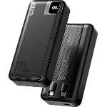 Basike Power Bank, Carregador Portátil Universal 20000mAh, USB-A(até 22.5W)+USB-C(até PD20W), com 2 Cabos Integrados (USB-C, Lightning) Carregamento Rápido, Led Indicador de Bateria (Preto) por R$ 115,42 à vista no Pix!