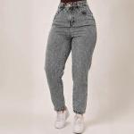 Calça Jeans Wide Leg Feminina Cintura Alta Pantalona