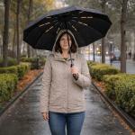Guarda Chuva Abre E Fecha Automático Reforçado Contra Vento