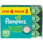 Lenços Umedecidos Pampers Aroma de Aloe Vera 192 Unidades