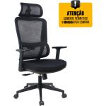 Cadeira de Escritório Dr. Office Work Pro, Ajustável, Mesh, Reclinável, Preta, DR-CH-WKPR2DB