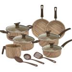 D'Italia - Aluminio Firenze - D'Italia Panelas - Conjunto de Panelas D'Itália 10 Peças Teflon Linea Sahara + Tampa de Vidro e Utens por R$ 187,19 6x sem juros!
