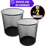 Lixeira Metal 10 Litros Aramado Cesto Lixo Reforçado Para Escritorio Casa Quarto