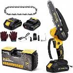 Mini Motosserra Elétrica SparkBR 6" Recarregável 21V 2 Baterias Maleta Corrente Extra Lubrificação LEDIndicador Trava Segurança Acessórios por R$ 170,99 à vista! Por Pix