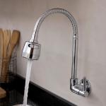 Torneira Cozinha Gourmet Flexível Luxo Parede 1/4 De Volta Metal