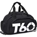 Mochila Mala T60 Para Academia Natação Camping Na Cor Preta