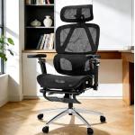 L800 Cadeira Escritório Ergonômica Giratória, Reclinável 145 com Apoio Pés por R$899,00