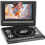 DVD Portatil de 7,8" , Leitor de DVD Portátil com Tela Giratória, Duração da Bateria 4 horas, DVD Player para Jogos, Ouça Música, Assista a Filmes, Jogue Fogos Compatível com CD/Cartão SD/USB por R$ 332,48 à vista!