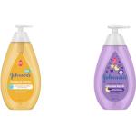 Kit Johnson s Baby Shampoo Glicerina Para Bebê, 750ml Johnson s Baby Sabonete Líquido Relaxante Hora do Sono, 400ml