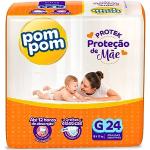 Fralda Pom Pom Protek Proteção de Mãe G com 24