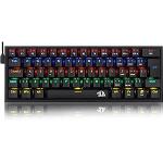 REDRAGON Teclado Mecanico Gamer Fizz Rainbow Preto Switch Azul por R$ 139,99 à vista! Por Pix