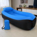 Sofá Inflável Preguiçoso Com Almofada Portátil Camping 2m