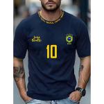 Camiseta Masculina Brasil 10 Street Wear Esportiva 100% algodão Plus Size