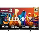 Hisense Smart TV UHD 4K QLED 75" Polegadas 75Q6N Google TV com HDR10+ Dolby Atmos Modo Esporte Modo Jogo Plus e Compa por R$ 4.555,25 à vista! Por Pix