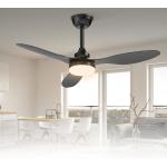 Ventilador de Teto Bivolt 110-220V de Energia 106,7 cm, Ventilador de Teto com Luz LED e Controle Remoto, Motor DC Reversível, 6 Velocidades, Preto(Bateria não inclusa) por R$ 306,94 à vista no Pix!