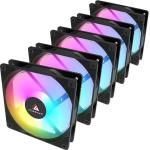 Kit Ventoinhas Acegeek RW12 5x1, Rainbow, 5x120mm, Preto, Ag-RW12-5X1-Bk