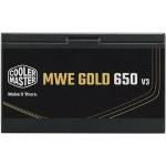 Fonte Cooler Master ATX 3.1 650W MWE Gold 650 V3, Preto por R$301,00