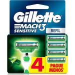 Carga Aparelho de Barbear Gillette Mach3 4 Unidades