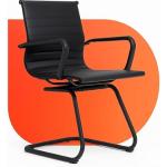 Cadeira de Escritório Moob Berlim Executiva Base Fixa Esteirinha Estrutura em Aço Carbono Dark (All Black) por R$ 399,90 7x sem juros!