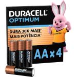 Pilhas Optimum AA Duracell com 4 Unidades
