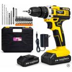 Furadeira Parafusadeira de Impacto 21V Sem Fio | 2 Baterias Recarregáveis, LED Integrado, Kit 32 Acessórios e Maleta, Alta Potência, Uso Profissional e Doméstico por R$ 125,39 à vista no Pix!