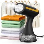 QFUN Vaporizador de Roupas Portátil, 220V, Preto, Vapor Automático e Manual, Desligamento Automático sem Água, Ideal para Roupas, Camisas, Cortinas e Lençóis por R$ 136,79 à vista no Pix!