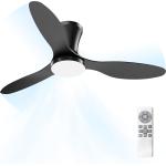 Ventilador de Teto LED 21W Moderno, Preto | com Controle Remoto, Silencioso, 6 Velocidades, Função Reversa, Ajustável, com Memória, 220V/110V por R$ 307,80 à vista no Pix!
