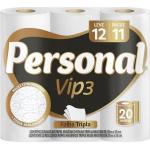 Personal Papel Higiênico Vip Folha Tripla Com 12 Rolos De 20M