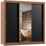 Guarda Roupa Casal Madesa Lyon 3 Portas de Correr com Espelho 2 Gavetas