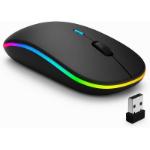 Mouse Sem Fio Recarregável Wireless Bluetooth Optico Led Rgb Colorido por R$ 17,95