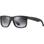 Óculos de Sol Ray-Ban Justin, Tam 55, Preto | 0RB4165L, 6018G, Lentes Cinza Gradiente por R$ 489,99 à vista! Por Pix