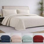 Cobre Leito Casal Kit 3 Peças Colcha Dupla Face Realce Premium Solteiro Casal Queen King Toque Macio