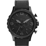 Fossil Relógio masculino Nate com mostrador cronógrafo grande e pulseira de aço inoxidável ou couro Couro preto On por R$ 823,24 à vista! Por Pix