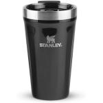 Copo Stanley Black Gloss, 473ml Texturizado, Com Tampa Frete Grátis