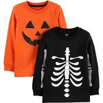 Kit com 2 Camisa com Estampa de Halloween Simple Joys by Carter s - Tam 3M ao 9M