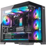 Gabinete Gamer Kalkan Asgard Evo Preto ATX Aquário Sem Fans Câmara Dupla Painel em Vidro Temperado Duplo USB 3.0 Painéis Perfurads Suporta Placas Mãe com Conectores Traseiros KLK00084 | R$ 293 em 6x sem juros