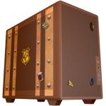 Gabinete Gamer Redragon Harry Potter Magic Trunk Marrom ATX Compacto Sem Fans Painel Frontal Mesh USB 3.0 Slots PCI Rotacionáveis Imãs Decorativos Maleta com Alça HP-945