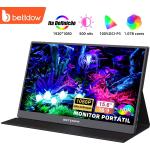 BETTDOW Monitor Portátil para laptop 15.6 1920 1080p 4k fhd ips monitor portátil para ipad/pc/mac/telefone/switch/ps4