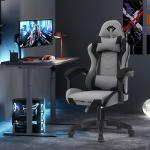 Cadeira Gamer Python Fly em Tecido Cinza Escuro