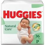 Fralda Huggies Natural Care P com 36 unidades