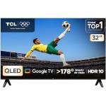 TCL, Smart TV, 32 Polegadas, HD QLED, WiFi, Bluetooth, Google TV, 2 HDMI, HDR10, Dolby Audio, 32S5K