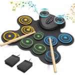 VEDO Bateria Eletrônica Infantil 10 Pads Sensíveis, Alto-Falantes Duplos, 2000mAh Bateria Recarregável, MIDI e Conexão para Fones - Kit Musical Portátil com 9 Músicas Demo e 10 Ritmos Crianças por R$ 237,50 à vista no Pix!